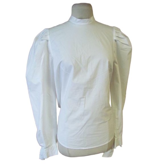 FREE PEOPLE WORKIN' GIRL BLOUSE sz M - Picture 3 of 4